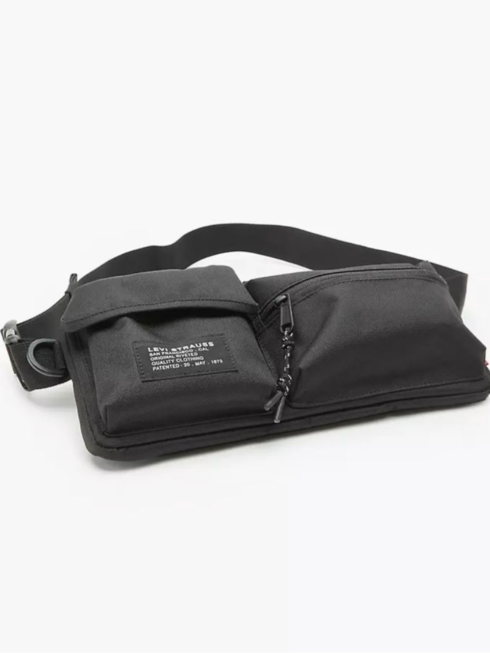 Levi's Black Men’s Waist Belt Bag with Dual Pockets